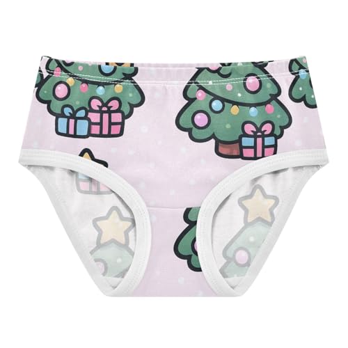 Girls' Cotton Panties Breathable Toddler Underwear for Toddler Christmas Tree