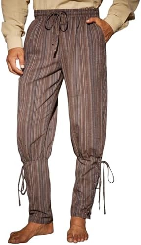 Runcati Mens Medieval Ankle Pants Renaissance Viking Navigator Pi...