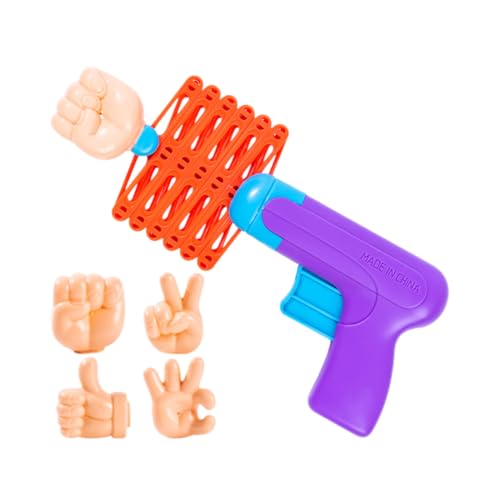 VOSAREA Retractable Fist Hand Prank Prop Plastic Spring Fist Shooter Extendable Arm Grabber Fists Reacher 4 Gestures Shooters Retractable Party Trick Prop for Halloween Chirstmas Party