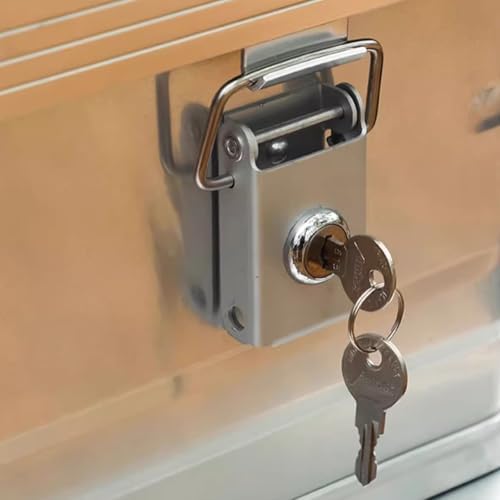 Lockable Metal Storage Box - Durable Aluminum Garden Organizer for Camping, Home, Wardrobe, Garage Tools - 73.6cm (29in) Outdoor Storage Solution