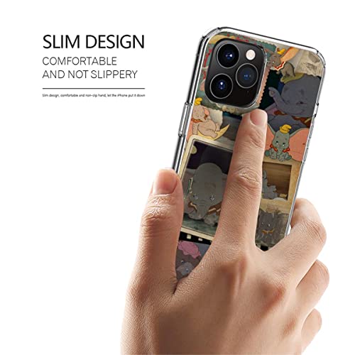 Phone Case Cover Compatiable With Iphone 14 Samsung 15 Dumbo Pro Max Collage 12 7 8 X Xr 11 Se 2020 13 14 Waterproof Accessories Scratch Transparent #TOP1