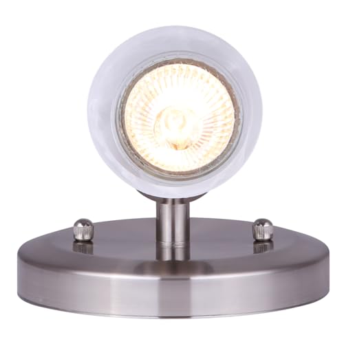 Canarm James 1-Light Ceiling or Wall Light, 5-Inch Silver Finish with Alabaster Glass Shade, Easy Install Traditional Lighting for Kitchen, Bedroom or Living Room by Canarm - Image 2