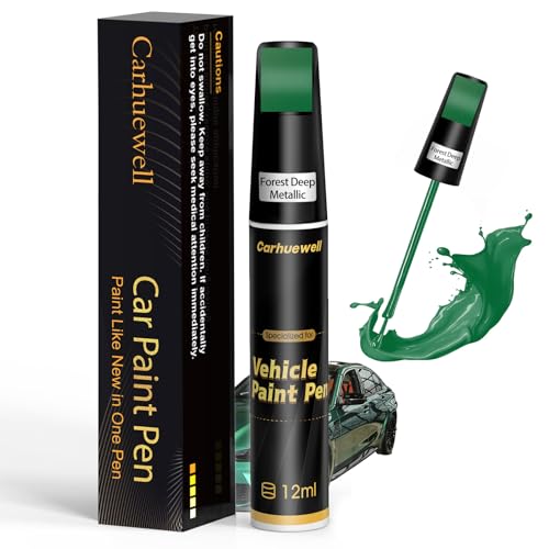 Image of Pink Touch Up Paint for Cars, Auto Car Paint Touch Up Paint Pen for Deep Scratches, Car Scratch Repair Pen, Quick and Easy Solution to Repair Minor Automotive Scratches (Forest Deep Metallic)