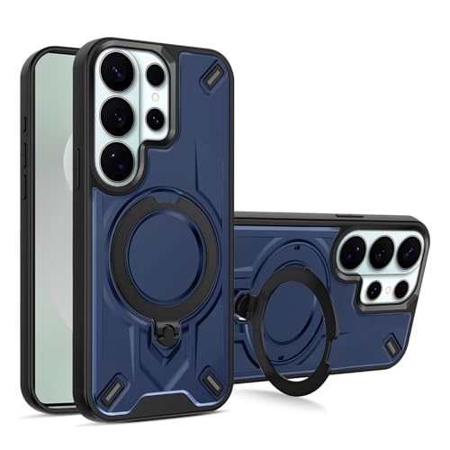 Coque Samsung S26 Ultra bleu avec bague magnétique et dos mat antichoc