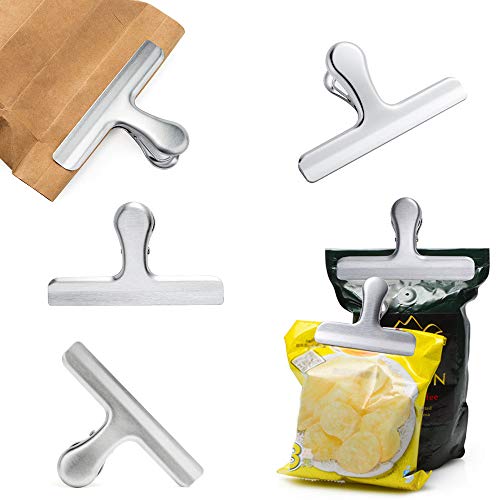 YUEMING 8 Stuks Eetentasklemmen,RVS Sluitklemmen,Multifunctioneel Brievenklemmen,Afdichtingsclip,Keuken,Freezer… - Afbeelding 7