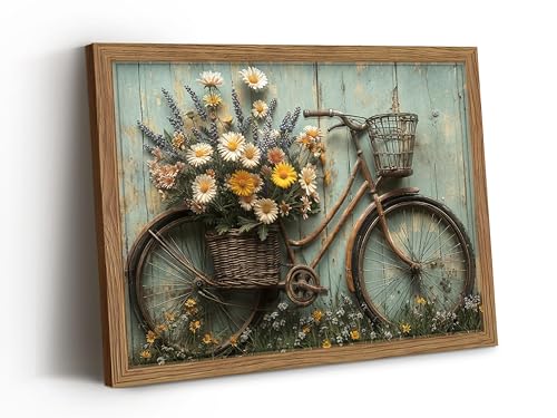 Rustic Farmhouse Wall Art, Floral Canvas Prints 12x16
