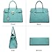 MKP Women Fashion Satchel Handbags and Purses Ladies Top Handle Tote Work Shoulder Bags with Matching Wristlet Wallet (Light Blue)