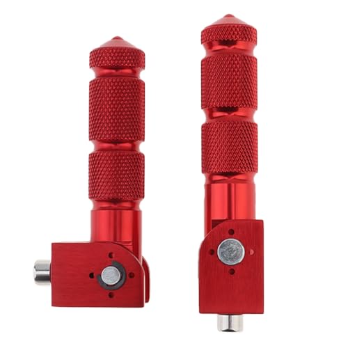 Windance Estriberas antideslizantes M8 de 8 mm para motocicleta, pedales antideslizantes para Honda, Kawasaki, Yamaha, Ducati, Suzuki, BMW, motocicleta, scooters, bicicleta eléctrica (rojo)