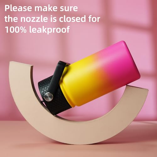 Image of BJPKPK Insulated Water Bottle, 15oz Stainless Steel with Straw Lid