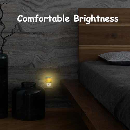 Image of Night Light for Kids Girls Boys,Sunflower Fields During Sunset LED Night Light Plug into Wall with Dusk to Dawn Sensor for Room Decor,Hallway,Kitchen,Bathroom,Nursery,Stairs