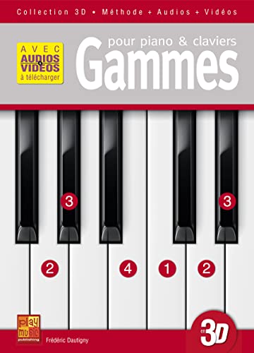 Gammes pour piano et claviers en 3D (Livre + Audios + Vidéos)