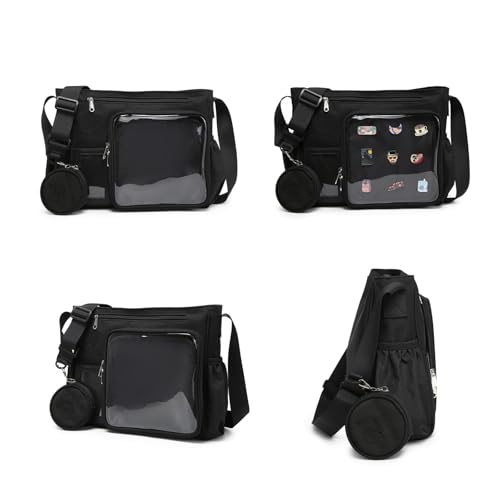 CHERRY SAUCE Ita Bag Kawaii Canvas Pin Display Purse Crossbody Shoulder Bag 5