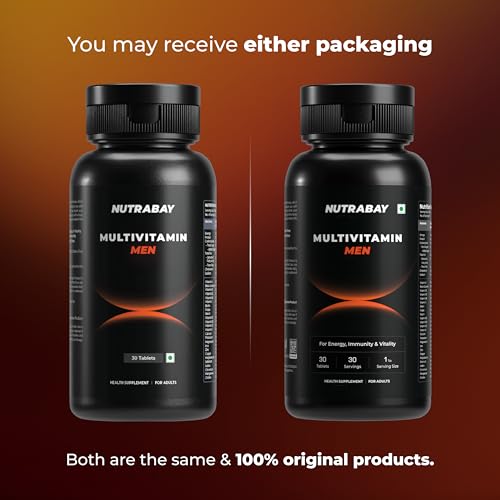 Image of Nutrabay Pro Active Multivitamin for Men with Zinc, Magnesium, Vitamin B,C,A,E - Enhances Energy, Immunity & Better Sleep- 30 Veg Tablets | 100% RDA for Viamins & Minerals | Purity Tested Supplement