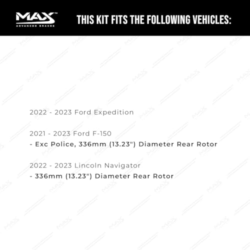 Image of MAX Advanced Brakes - Brake Kit For 2021-2023 Ford F-150 (13.23 inch Dia Rear Rotors)| Carbon Ceramic Brake and Rotor Kit Front and Rear| OE Replacement Brake Rotors