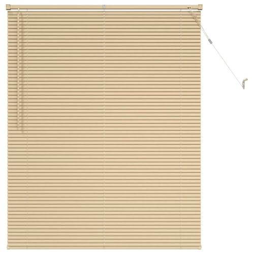 vidaXL Persiana Veneciana Marrón Claro con Patrón 150 x 120 cm PVC, Persiana Veneciana Moderna, solución Elegante para el hogar, Control de luz Interior en PVC, filtración Regulable para privacidad