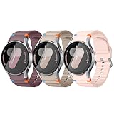 Acextro 3 Pack Sport Band Compatible for Galaxy Watch 7 Bands 44mm 40mm, Samsung Galaxy Watch FE/6/5/4 Classic(40mm-47mm) No Gap Soft Silicone Replacement Strap for Men & Women