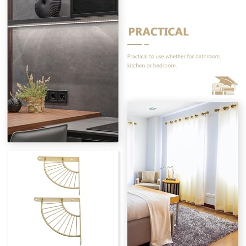 Support mural pour étagère design triangle doré chic élégant - 8