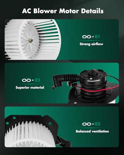 Image of SCITOO HVAC Heater Blower Motor Front Fit For Ford,For Mazda Models - For Bronco II 1984-1990,For Explorer 1991-1994,For Navajo 1991-1994,For Ranger 1983-1994 Replacement For # 700151 Blower Fan