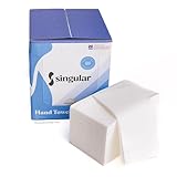 AH AMERICAN HOMESTEAD Disposable Paper Hand Towels for Bathroom - White Guest Napkins - Linen Like and Feel - Ideal for Wedding Reception or Dinner Party (50 Count - Quilted Soft - Large 15.5" x 12")