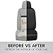 BDK PolyPro Car Seat Covers Full Set in Solid Black with Steering Wheel Cover & Seat Belt Pads – Front and Rear Split Bench Car Seat Cover, Easy to Install, Interior Covers for Auto Truck Van SUV
