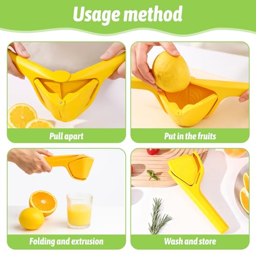 Portable Lemon Squeezers - Efficient Lime Squeezer Press, Manual Extractor, Juicer for Home, Office, and Outdoor Citrus Use - Image 4