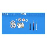 Lötmatte Silikon, 70 x 40 cm Lötmatte Reparatur Matte, Werkbankmatte für Lötarbeiten, Arbeitsmatte Werkstatt, Handy Reparatur Matte, Silikonmatte, für die Wartung von Elektronikreparaturenür (Blau)