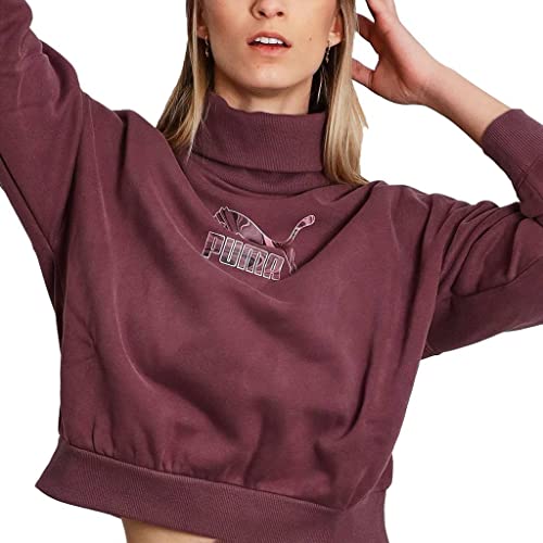 Sudadera puma x Aitana Cropped Granate de Mujer. S