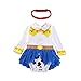 Lito Angels Deguisement Robe Jessie avec Bandeau pour Bebe Fille, Anniversaire Fete Carnaval Costume Barboteuse Body Ete, Taille 3-6 mois (étiquette en tissu 70)