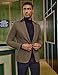 Mens Herringbone Blazer Vintage Tweed Blazer British Wool Blend Sport Coat Light Coffee S