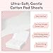 ÉCLAT 100% Pure Cotton Pad Sheets Ultra Soft Vegan Hypoallergenic, Lint-Free, Anti-Rip Pads for Skincare, Makeup Removal & Wound Care Durable, Biodegradable & Eco-Friendly (60 Count, 1 Pack)