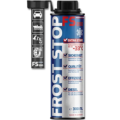 SYPRIN Diesel Frost Stop Additiv Zusatz für Winter – Dieselzusatz Kraftstoffadditiv Fließverbesserer – Frostschutz und Winterschutz für den Winterbetrieb 300ml