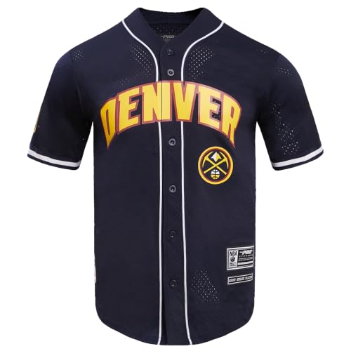 Pro Standard Mens NBA Denver Nuggets MESH Button Down MESH TOP Midnight Navy XL