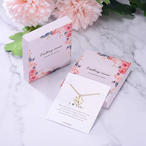 Valloey Rover Gold Initial Pendant Necklace, 14K Gold Plated Disc Double Side Engraved 16.5" Adjustable Dainty Personalized Alphabet Letter Pendant Handmade Cute Tiny Necklaces Jewelry Gift For Women #TOP6