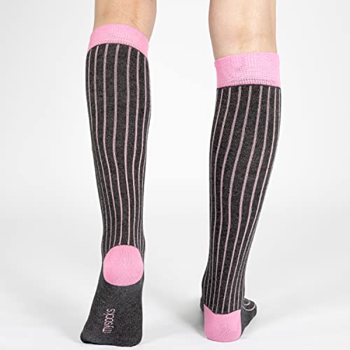 Image of Mysocks Unisex Extra Fine Combed Cotton Knee High Socks, Hand Linked Toe, Soft Latex Band