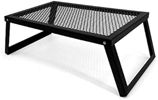 Gold Armour Folding Campfire Grill Grate Over Open Fire, Heavy Duty Camp Grill Portable Grill Camping Stove Cooking Equipment for Outdoor Cooking (Medium)