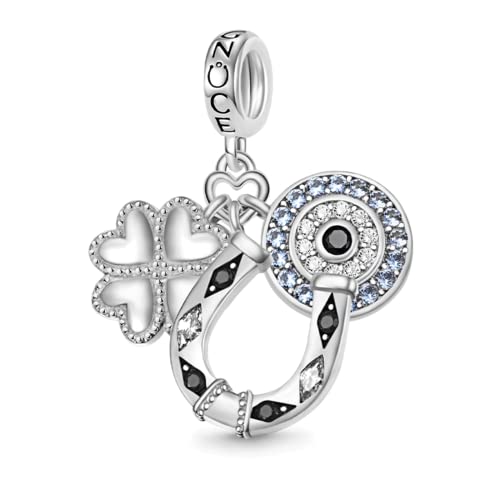 GNOCE Wolf Dream Catcher Pendant Charm 925 Sterling Silver Phoenix Dangle Charms for Charms Bracelet Gift For Women Fit Neckalce/Bracelet (Horseshoe)