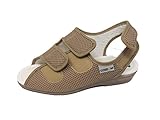 Primavera Sandalia/Zapatilla/De Mujer/Ancho Especial/Primavera/Verano/Cosdam/Cierre fácil/Cuña 3cm/Color Beige/Talla 40
