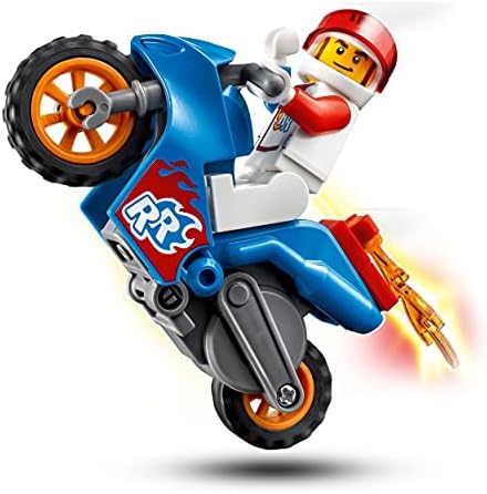 LEGO 60298 City Stuntz Rocket Stunt Bike Set with Flywheel-Powered Toy Motorbike & Rocket Racer Minifigure, Gifts for Boys and Girls 5 plus Years Old