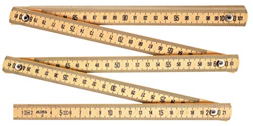 Connex Gliedermaßstab Kunststoff - 2 Meter Länge - Metrische Skala - Elastisch & Robust - Markante Doppelskalierung - Für Haus, Hobby & Werkstatt/Zollstock/Meterstab/Messwerkzeug / COXT700303