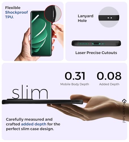 Image of Golden Sand for Poco X7 5G, Redmi Note 14 Pro Plus 5G, Redmi Note 14 Pro 5G - Rugged Frosted Semi Transparent PC Shock Proof Slim Back Case for Redmi Note 14 Pro Plus, Black