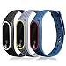 Bexido per Xiaomi Mi Band 2 cinturini sportivi da polso di sostituzione in morbido silicone per Xiaomi Mi Band 2., Set 2-(3D Black+Darkblue+Gray)