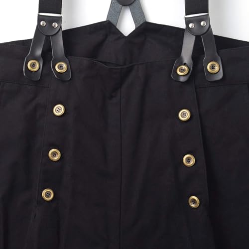 BPURB Mens Victorian Pants Cosplay Costume Steampunk Gothic Pants Trousers Black