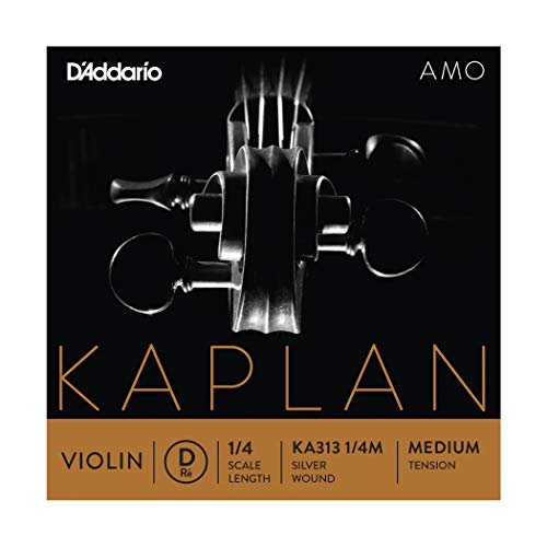 D�Addario Kaplan Amo Violin D String, 1/4 Scale, Medium Tension, KA313 1/4M