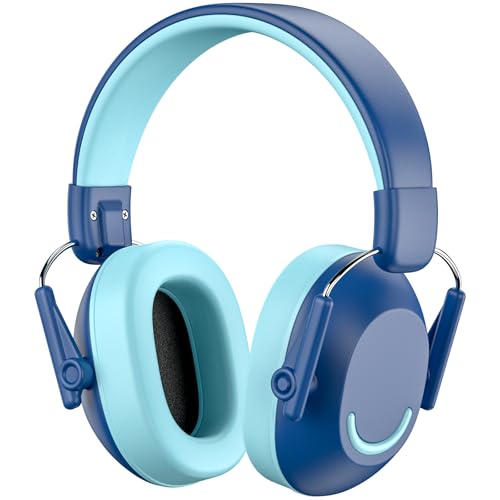 Link Dream Gehörschutz Kinder, Lärmschutz Kopfhörer Kinder SNR 30dB für von 3-16 Jahren, Kapselgehörschutz Ohrenschützer mit Ohrenschützer Verstellbare für Autismus, Reisen, Lernen, Blau