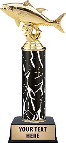 Crown Awards Tuna Fish Trophies, Personalized Black Lightning Tuna Fish Trophy, Custom Engraving Included Prime