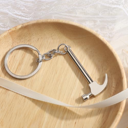 SHTALHST Hammer Keychain Tools Keycharm Claw Hammer Keychains for Men DIY Enthusiast Gift Mechanical Accessory - Thumbnail 3