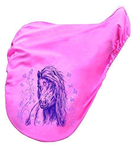 Fan-O-Menal Sattelschoner Sattelschutz Pferdemotiv Schmetterlings-Pony - 07058 pink ©Kollektion Bötzel
