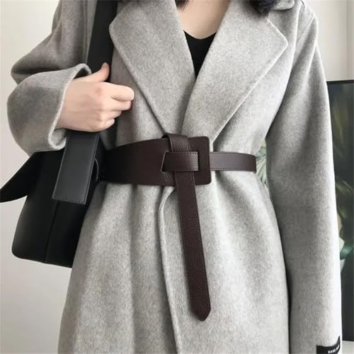 Rfmfkkg Knot Soft Leather Long Waistband Female Waist Wide Coat Corset Belts For Women Clothing Accessories3