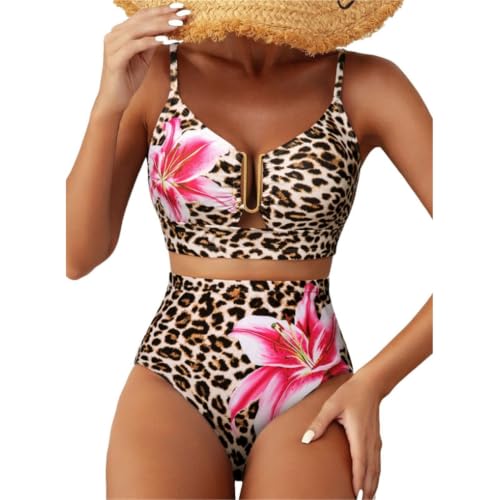 Bikini 2 pièces imprimé floral pour célébrer la beauté de vos vacances