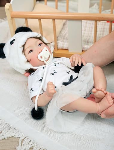 Muñeca Bebé Reborn 18 Pulgadas Conjunto Panda Realista miniatura 3